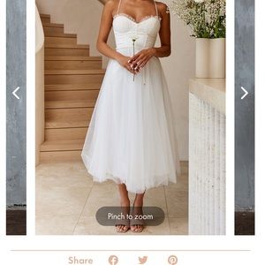 White Tulle Dress. Selfie Leslie, worn once!